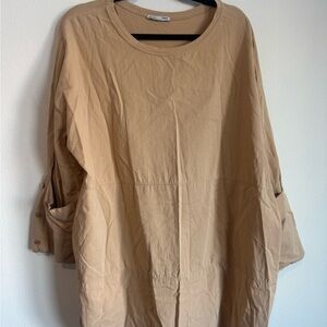 Zara Beige Long Sleeve dress
